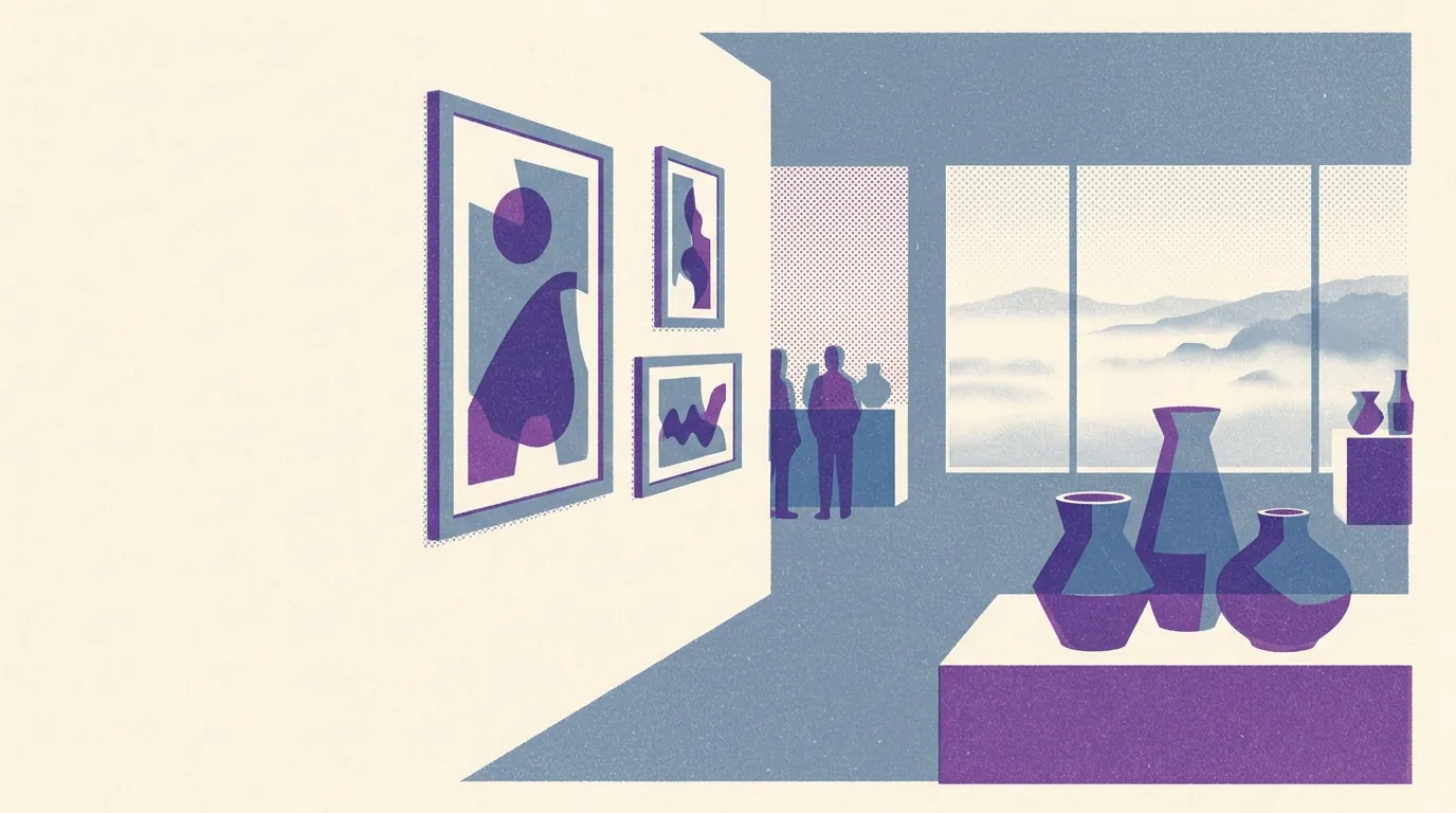 Illustration of galleries and studios in the Bay Area