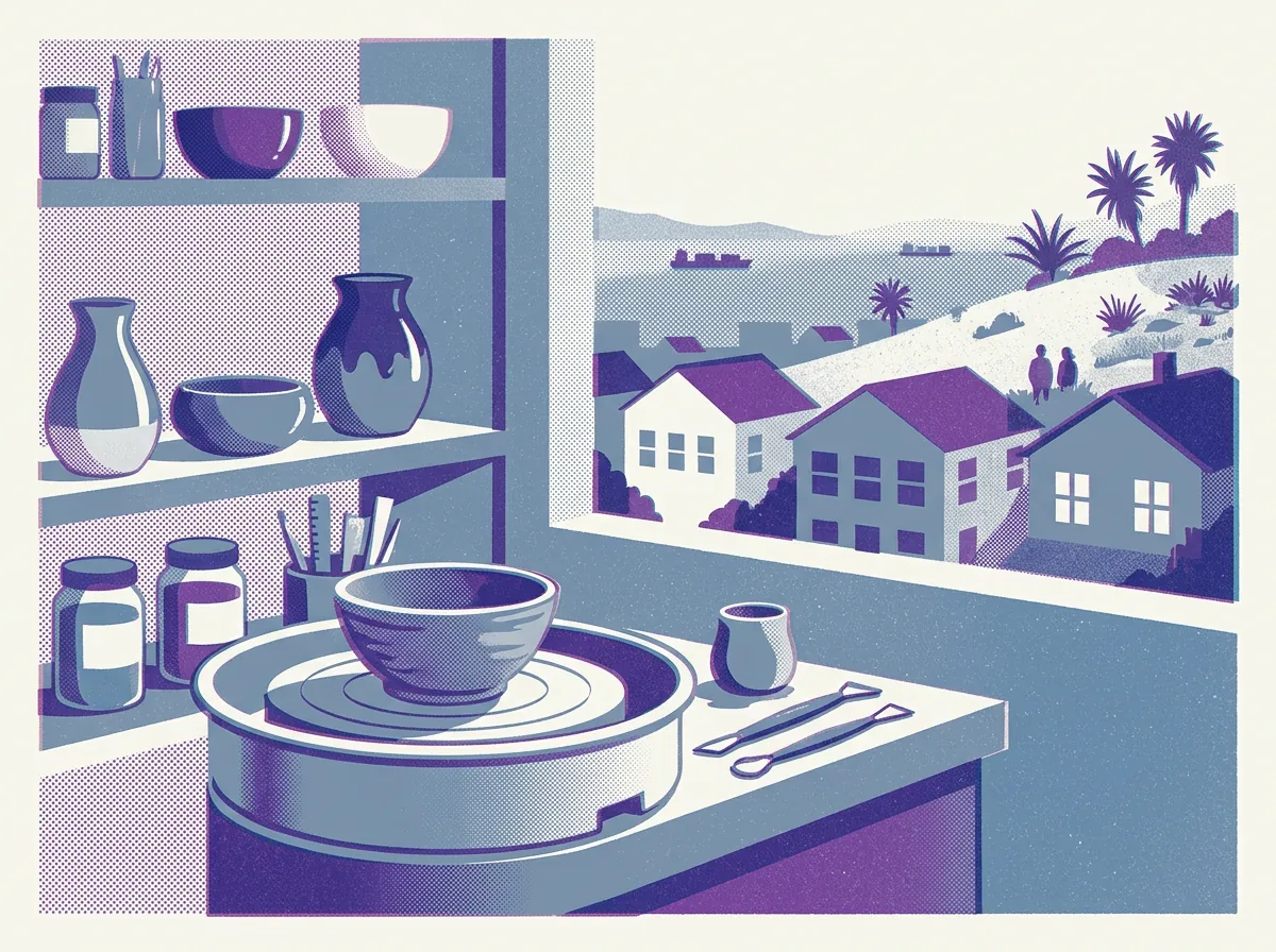 Illustration of pottery studios in Potrero