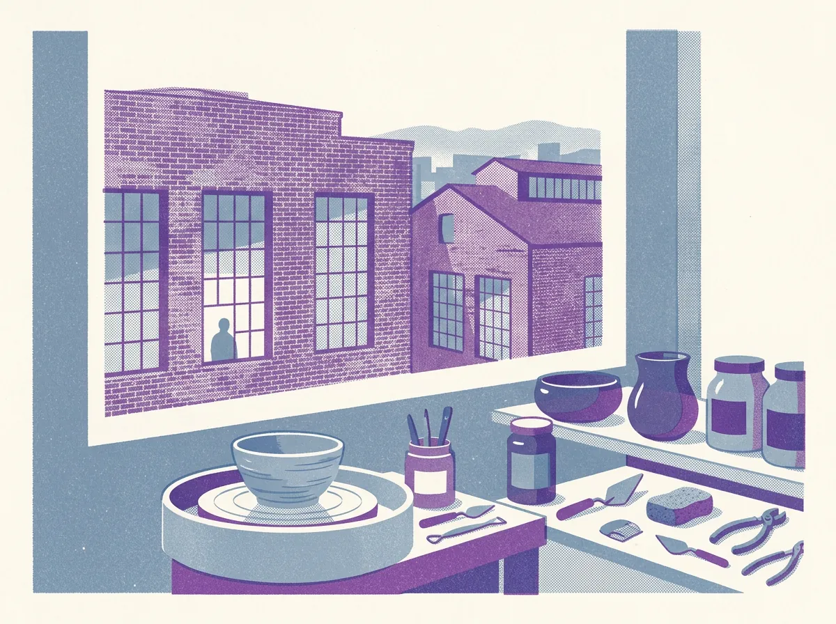 Illustration of pottery studios in SoMa
