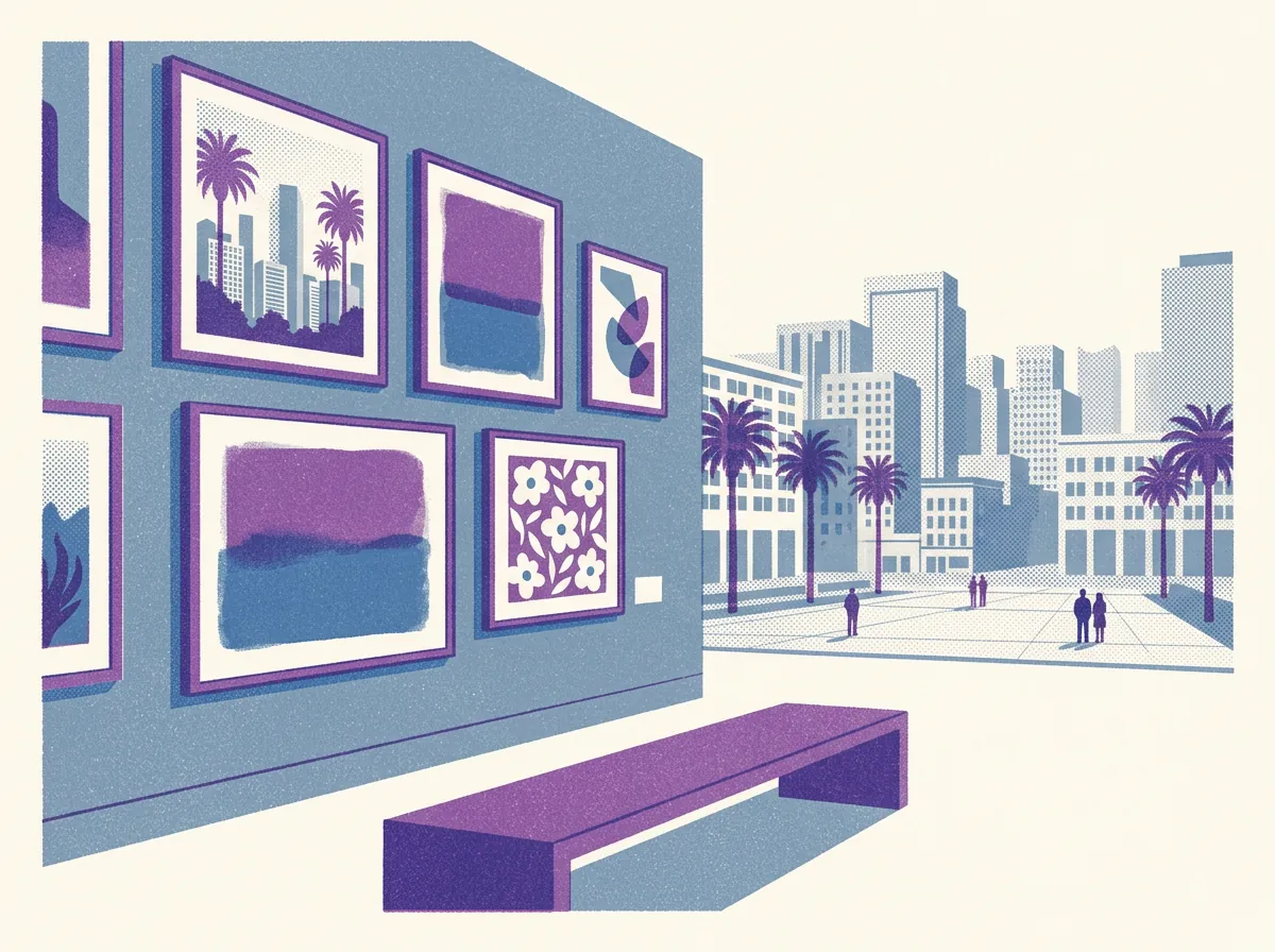 Illustration of art galleries in Union Square