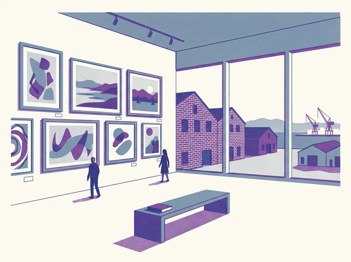 Illustration of art galleries in Dogpatch