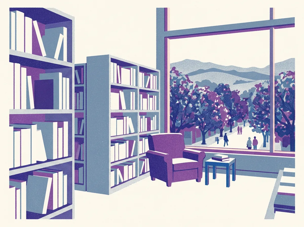 Illustration of bookstores in Berkeley