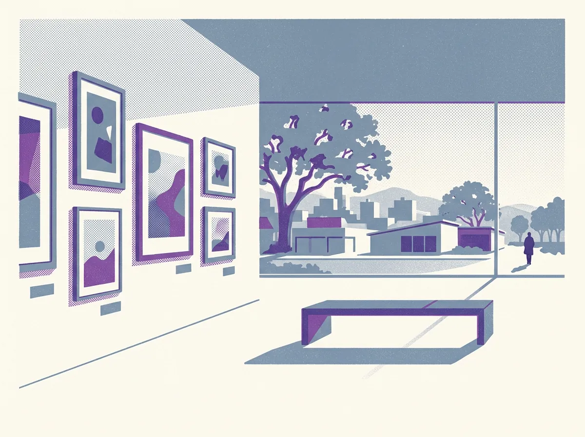 Illustration of art galleries in Oakland