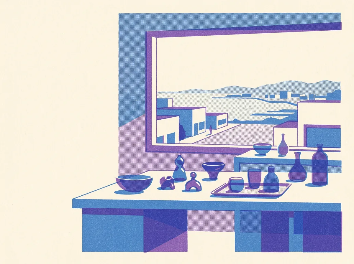 Illustration of glass studios in Richmond