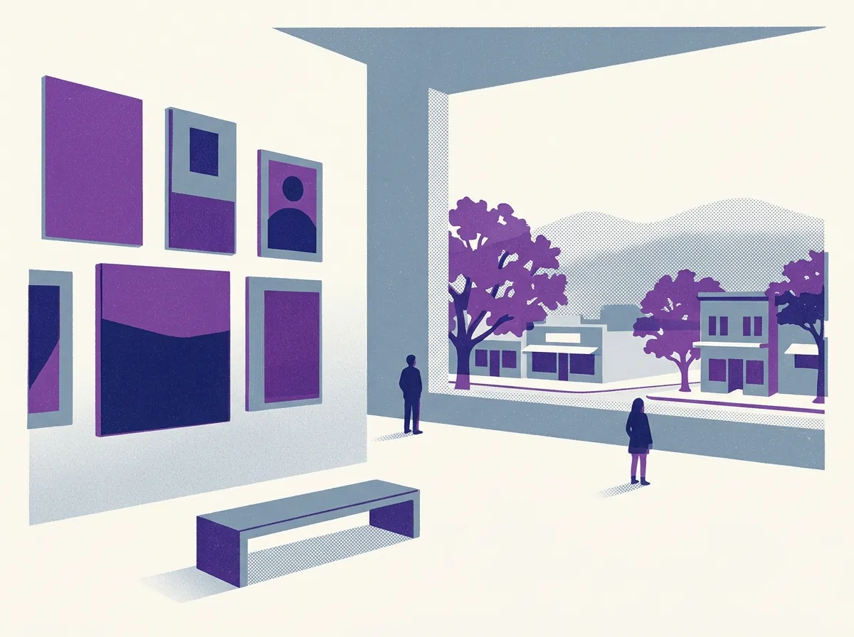 Illustration of art galleries in Oakland